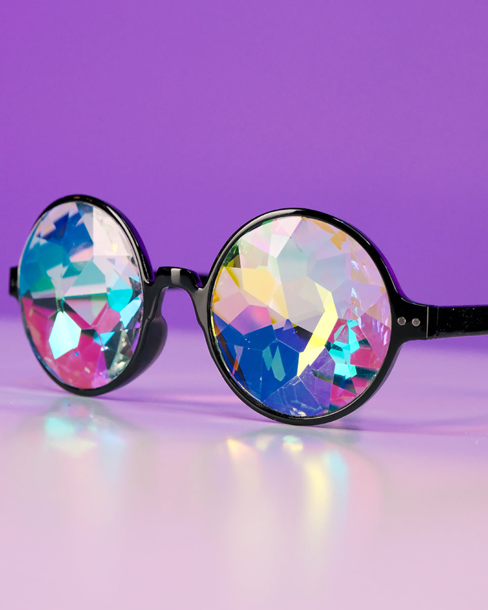 Retro Round Kaleidoscope Glasses - Vibenests