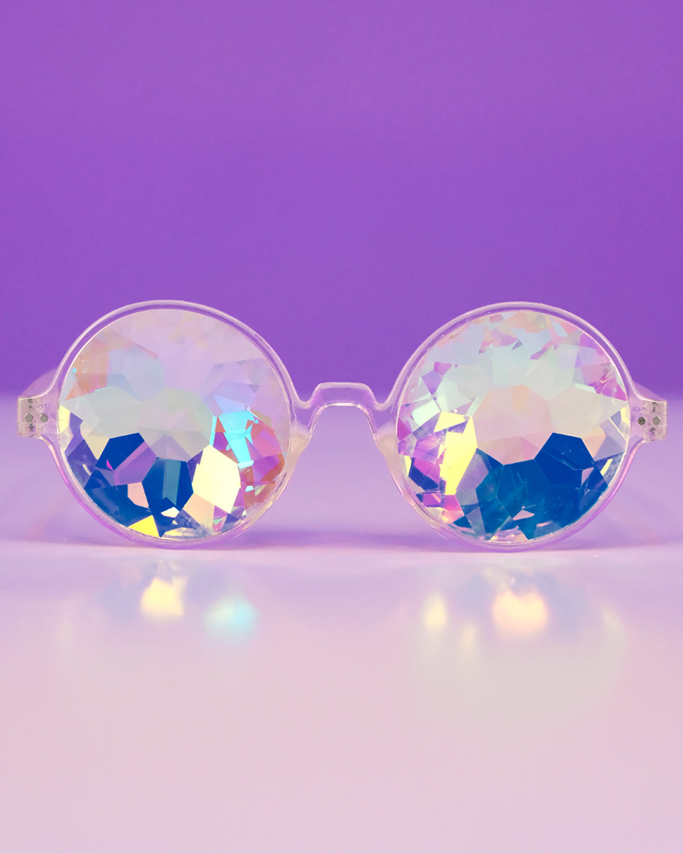 Retro Round Kaleidoscope Glasses - Vibenests