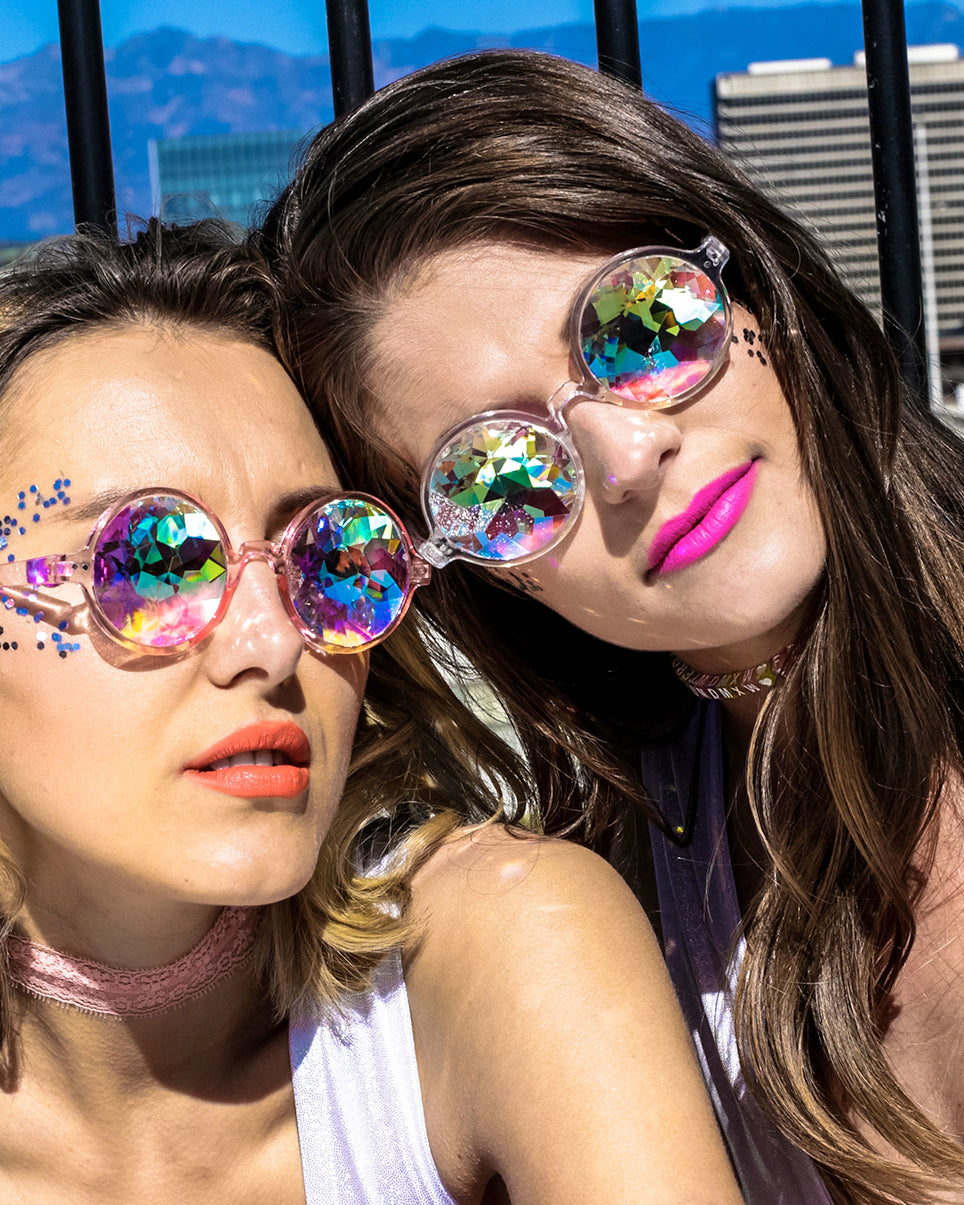 Retro Round Kaleidoscope Glasses - Vibenests