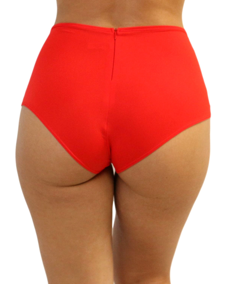Red High Waist Shorts - Vibenests
